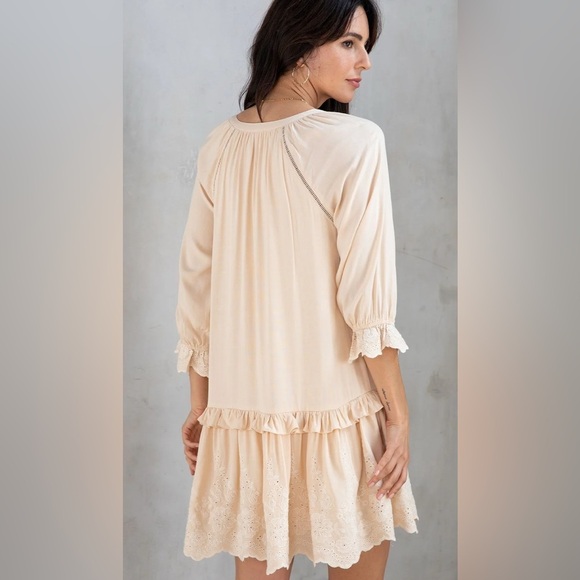 Lovestitch Morrison Embroidered Mini Dress Rayon - Picture 3 of 14